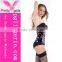 Butterfly pattern latex rubber waist training made printed latex corset