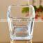 Clear square glass candle jar wholesale