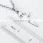 New coming Women Men's 316L stainless steel smooth sharp cross pendant necklace