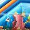Inflatable Slide for Fun, Children Inflatable Dry Slide With Fish