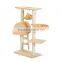 PawHut 100 cm Deep Cream Cat Tree Scratching Activity Center