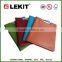 Leather office stationery file folder with metal clip