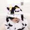 Wholesale Flannel Comfortable Thermal black&white milk cow onesie pajamas High quality adult cow pajamas
