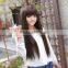 2015 Cosplay Party Long Straight Wigs Full dark brown Synthetic Hair Wig Fashion