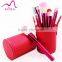 hot 7pcs multicolors barrelled makeup brush set animal hair brush set