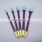 5 sizes long handle white bristle hair wall painting brush set
