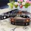 Custom logo Leather dog collar/Spiked leather dog collar