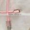 New arrival customized wholesale metal braided usb cable 2 in 1 mirco usb cable for iphone &samsung