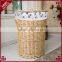 S&D handweaved washable plastic rattan laundry basket for hotel hamper basket