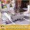 2017 Lastest modern model steel base wooden dining table