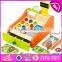 New products pretend play educational toys supermarket wooden kids cash register with cashier W10A064