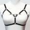 Black erotic strappy Lingerie stretchy bra