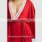 smooth knit Striped Trim Tunic striped ribbed trim V-neckline HSH 6063