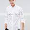 Guangzhou High Quality Custom Long Sleeve Spread Collar Mens 55% Cotton 45% Polyester Casual White Solid Office Shirts
