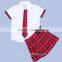 Skirt And Shirt With Short Pants School Uniform Shirts 100% Cotton