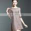 Female shirred loose maternity hollow out midi dresses