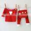 High Quality Pure Cotton Printed Heart At Front Of Top Kids Pajamas Sleepwear