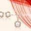 Rose Gold Plated Pearl With CZ stuuded Party Wear PendantSet