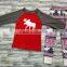 christmas unisex children clothing sets wholesale kids Christmas pajamas with moose printed