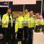 100% Polyester 3m reflective LED yellow green flashing led safety vest