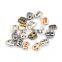 4 colors small oval metal alloy stoppers toggle cord locks Drawstring lock two holes for 3mm bungee cord STP-018