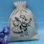 Custom Printing Logo Drawstring Canvas Jewelry Bag