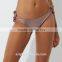 2017 China Factory Wholesale Swimwear Women Sexy Pink Self-tie Bikini Set