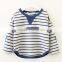 B22616A Children's clothing striped suit embroidery fashion trend baby cotton children's clothing suit