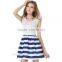 summer women clothes balloon style sexy dresses woman ball gown cotton fashion stripe party dress SD71