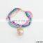 adjustable knot Handmade multistrand seed bead alloy pendant letters bar bracelets wax string weave bracelet