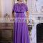 Amazing design Bat sleeve pruple cocktail dress for fat women