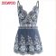 2017 new summer fashion women clothing floral print sexy backless woman midi dress