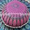 Large Mandala Tapestry Floor Pillows Cotton Round Cushion Cover Ottoman Decorative Poufs