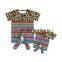 Colorful Boho Serape Mommy And Me Tops Tie Front Leopard T-shirt Baby Newborn Girls Reglan Shirts Summer Wear