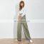 High Waist Maxi Wide Leg Pants Women Slim Elegant Summer