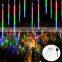 Waterproof solar led meteor shower rain lights outdoor christmas meteor led tree lights solar for holiday Party decor