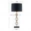 Popular design metal material black shade creative modern table lamp luxury for hotel home