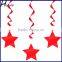 Metallic Dangling Silver Star Swirls /Silver Star Hanging Decoration /Wall Decoration SD057