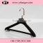 plastic top hanger customize logo velvet flocked hanger