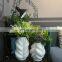 New Design Leaf Shape Handmade Modern Nordic White Ceramic Flower Vase For Home Decoration