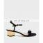 New arrival stylish high fashionable design women ankle strap heel sandals shoes ladies buckle closure type shoe