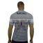 Sublimaiton print 100% polyester men's black compressed dry fit t-shirt