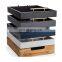 New Trend Home Decorative Table Decor Navy Blue Rectangle Metal Polished Handle Wooden Tray Food Party Wood Serving Tray