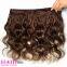 Wholesaler of Light Brown Body Wavy Remy Human Hair Bundle