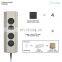 Corner socket with German outlets and stainless steel finish