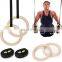 Fitness ABS Gym Ring Plastic Non-Slip Gymnastic Rings with Adjustable Buckle Straps for Home Gym Full Body Workout