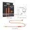Gold-plated 3.5mm tangle-free car audio cable with mic