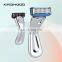 Custom Logo  Biodegradable 6 Blade Cartridge System Shaving Razor  For Women