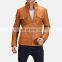 Winter Leather Jacket Men's Cow Calf Motorcycle Leather Jacket Down Jacket With pocket