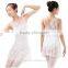 (D3338) White Lace Dance Dress, Ballet White Dress, Ballet Leotard Dress, White Dance Costumes